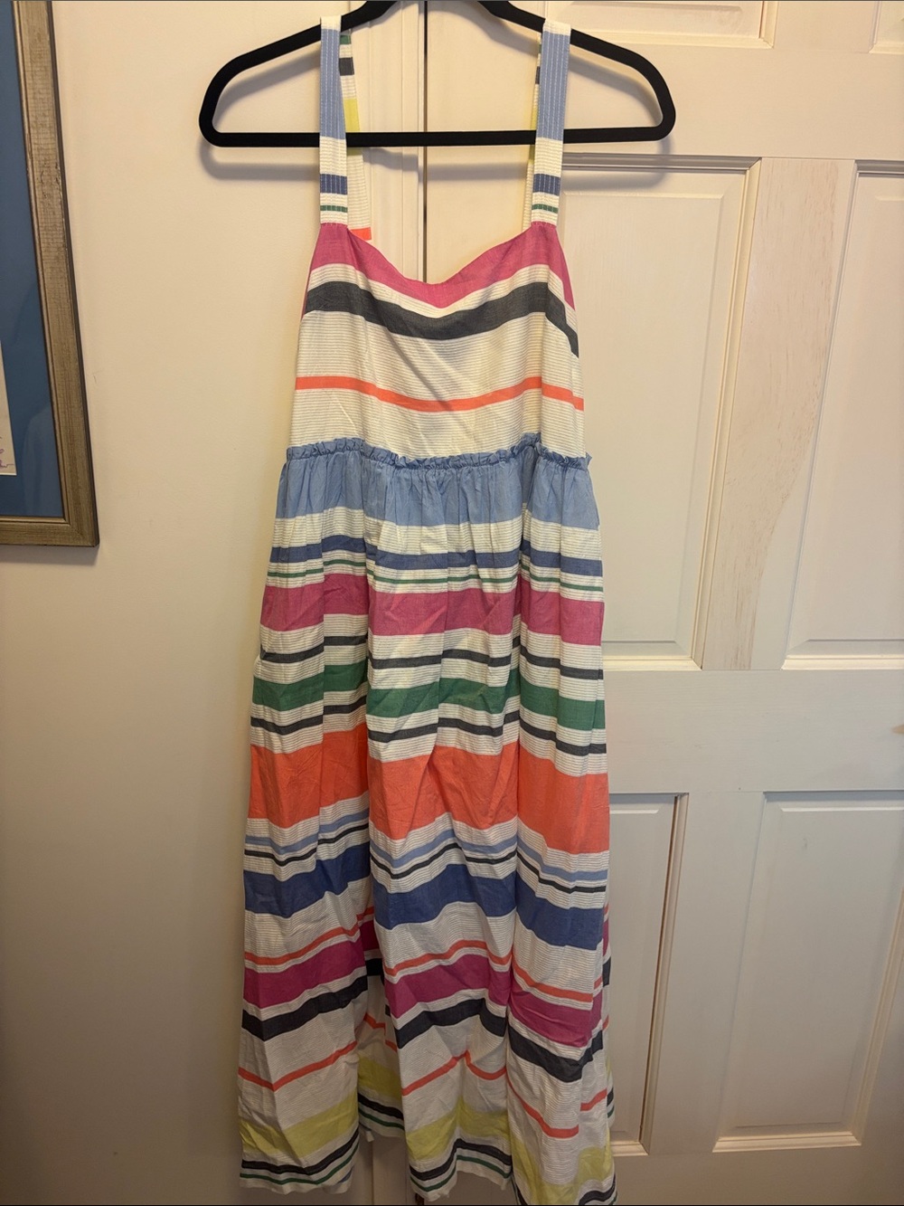Gap Multicolor Striped Sundress - Pink, Blue, Orange & Green
